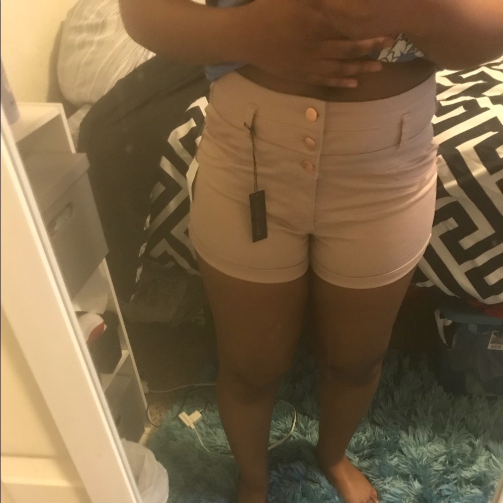 Mauve High waist shorts. Size 8